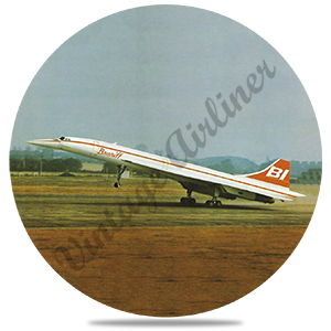 Braniff Jet Bag Sticker Round Coaster