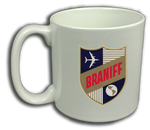 Braniff International 1950's Shield  Coffee Mug