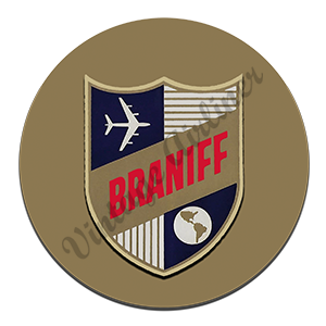 Braniff International 1950's Shield Round Mousepad
