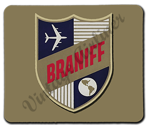 Braniff International 1950's Shield Rectangular Mousepad