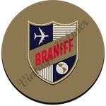 Braniff International 1950's Shield Round Coaster