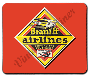 Braniff Airlines Original Rectangular Mousepad