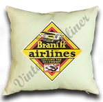 Braniff Airlines Original Linen Pillow Case Cover