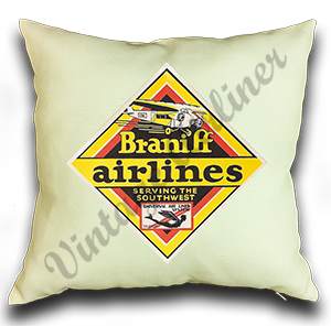 Braniff Airlines Original Linen Pillow Case Cover