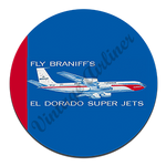 Braniff International El Dorado Super Jets Round Mousepad