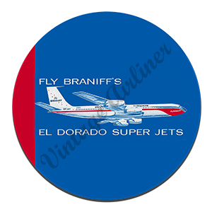 Braniff International El Dorado Super Jets Round Mousepad