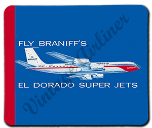 Braniff International El Dorado Super Jets Rectangular mousePad
