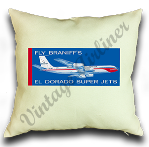 Braniff International El Dorado Super Jets Linen Pillow Case Cover