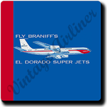 Braniff International El Dorado Super Jets Square Coaster