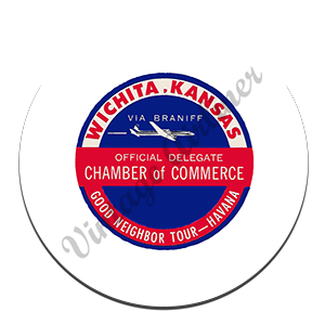 Braniff International Wichita Kansas Chamber Round Mousepad