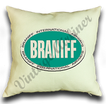 Braniff International Airways Linen Pillow Case Cover