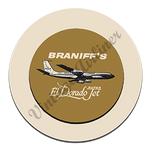 Braniff International Airways Golden El Dorado Jets Round Mousepad