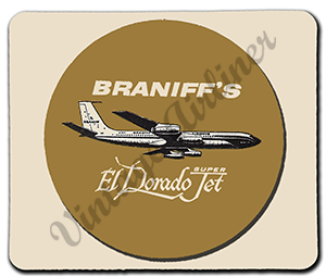 Braniff International Airways Golden El Dorado Jets Rectangular Mousepad