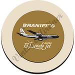 Braniff International Airways Golden El Dorado Jets Round Coaster