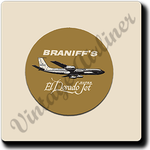 Braniff International Airways Golden El Dorado Jets Square Coaster