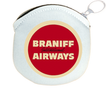 Braniff Airways Red Logo Round Coin Purse