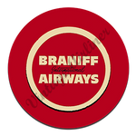 Braniff Airways Red Logo Round Mousepad
