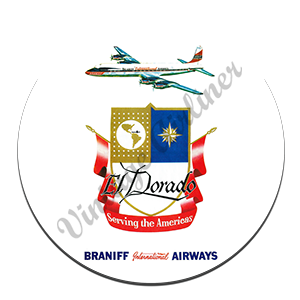Braniff International Airways El Dorado Round Mousepad
