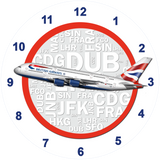 British Airways A380-800 Wall Clock