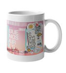 Ticket To Buenos Aires Collage Art Coffee Mug