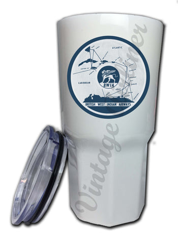 British West Indies Airways BWIA Vintage Bag Sticker Tumbler