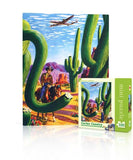 Arizona Cactus Country TWA Travel Poster  Mini Travel Puzzle by New York Puzzle Company - (100 pieces)