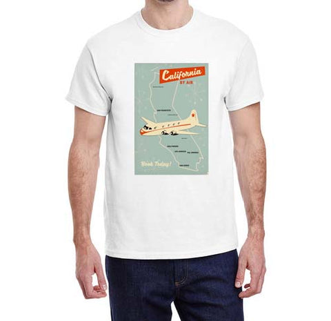 Vintage California by Air Travel Poster T-shirt