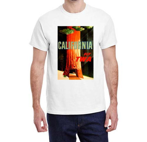 Vintage California TWA Travel Poster T-shirt