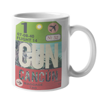 Cancun Baggage Tag Art Coffee Mug