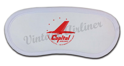 Capital Airlines White Logo Bag Sticker Sleep Mask