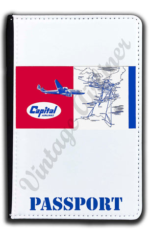 Capital Airlines Vintage Passport Case