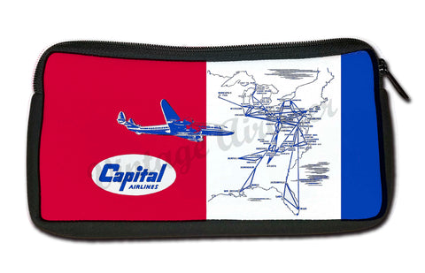Capital Airlines Vintage Travel Pouch