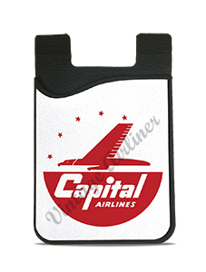 Capital Airlines White Logo Card Caddy
