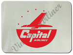 Capital Airlines Logo Glass Cutting Board