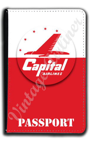 Capital Airlines Red Logo Passport Case