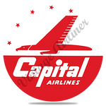 Capital Airlines Logo Round Coaster