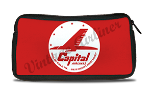 Capital Airlines Red Logo Travel Pouch