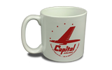 Capital Airlines White Logo  Coffee Mug