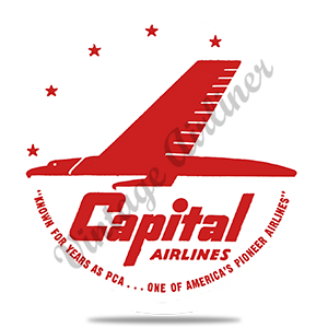 Capital Airlines Logo Round Coaster