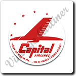 Capital Airlines Logo Square Coaster
