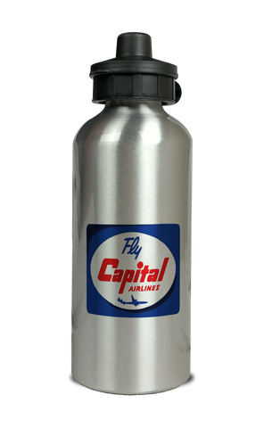 Capital Airlines 1950's Vintage Aluminum Water Bottle