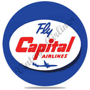 Capital Airlines 1950's Vintage Round Coaster