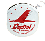 Capital Airlines White Logo Round Coin Purse