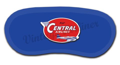 Central Airlines 1950's Vintage Bag Sticker Sleep Mask