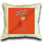 Century Airlines Logo Linen Pillow Case Cover