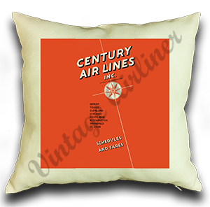 Century Airlines Logo Linen Pillow Case Cover