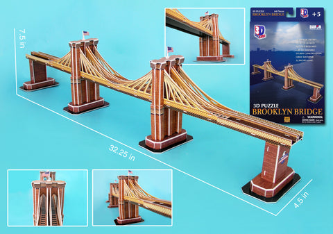 BROOKLYN BRIDGE 3D PUZZLE - 64 PIECES