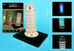 Leaning Tower Of Pisa With Base & Lights 15 Pieces