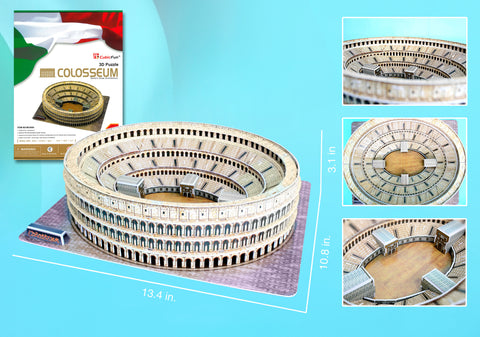 ROMAN COLOSSEUM 3D PUZZLE W/BOOK 84 Pieces (**)