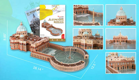St Peters Basillca 3D Puzzle With Book 144 Pcs